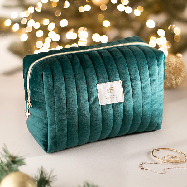 Green Velvet Beauty Case - Travel Bundle Xmas 2024