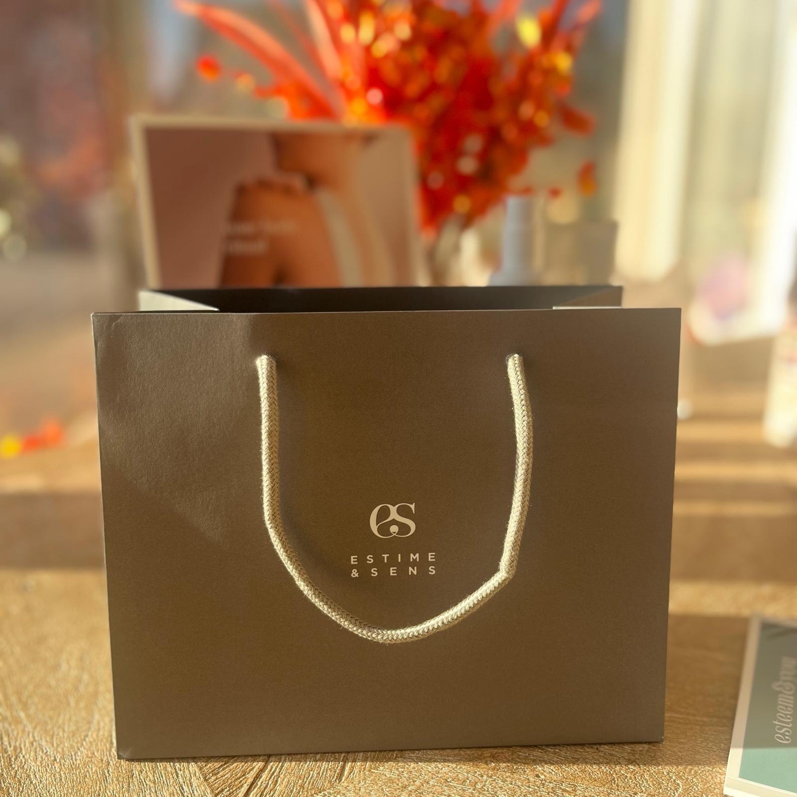 Estime & Sens - Gift Bag in Grey with Rope Handles